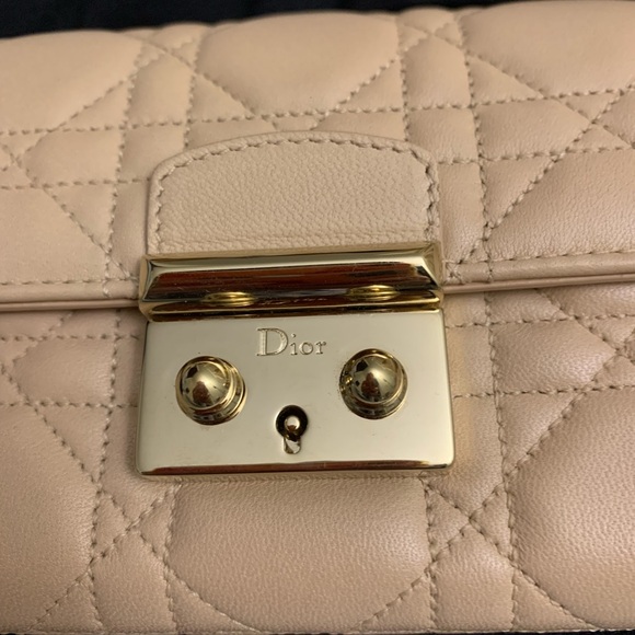 💯authentic Dior cannage lambskin beige and pink mid wallet⭐️ - Picture 16 of 17
